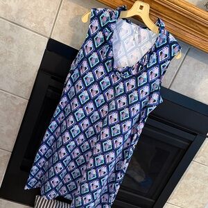 Lulu-B Blue and Pink Patterned Dress